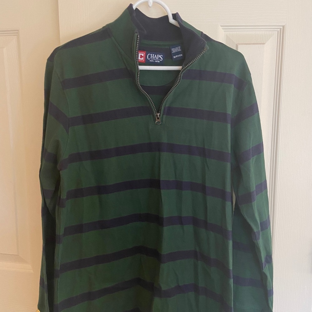 striped Chaps quarter zip